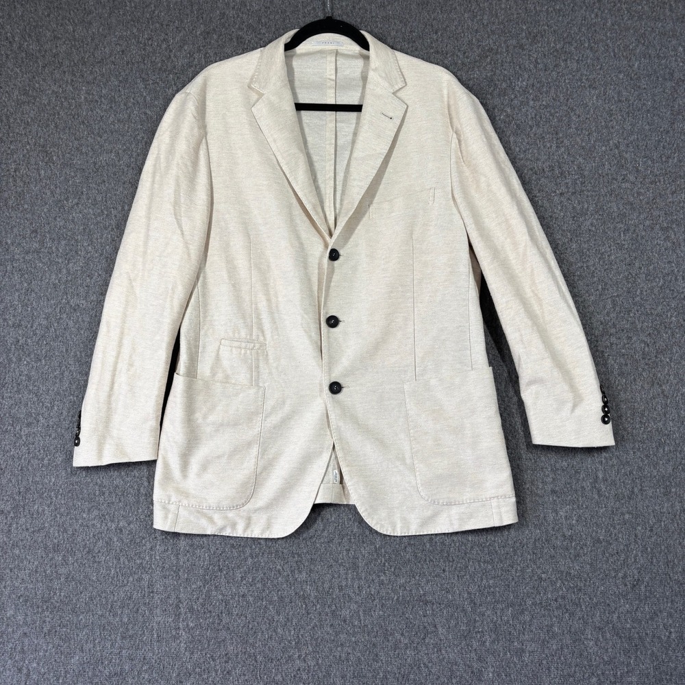 Fradi Mens Cream Cotton Linen Blazer Jacket Made in Italy Size 54